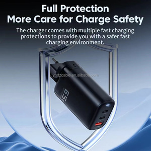 Caricatore da Muro Super Veloce da 65W con Spine UK/EU/US, Porte QC3.0 e PD Type-C, Protezione da Cortocircuito per <span class=keywords><strong>iPhone</strong></span> 17 16 15 - Product Image 5