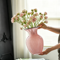 Vase en verre rond jaune minimaliste, récipient à fleurs hydroponique de qualité supérieure, décoration de table pour la maison