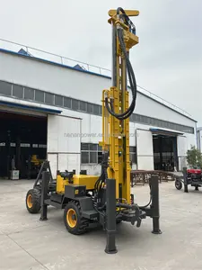 PW260 2022 Hot Sale Trailer Mounted Water Well Drilling Rig Machine On Wheels