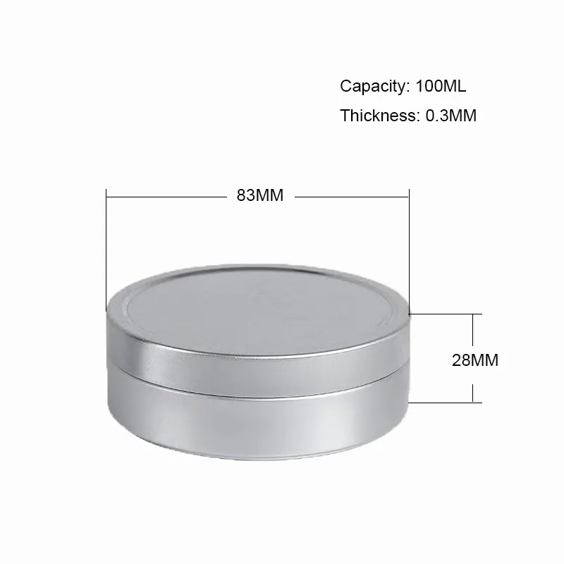 Özelleştirilmiş gül altın Metal teneke kutu losyon krem konteyner ambalaj alüminyum kozmetik kavanoz 1OZ 2OZ 3OZ