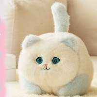 Gatto Elettrizzato con Occhi Lampeggianti, Gattino che Lampeggia e Emette Suoni, Coda Oscillante, Bambola di Peluche per Bambini
