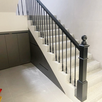 Rampe d'escalier en métal simple et personnalisée, idéale pour la décoration intérieure de villas, couleur personnalisable