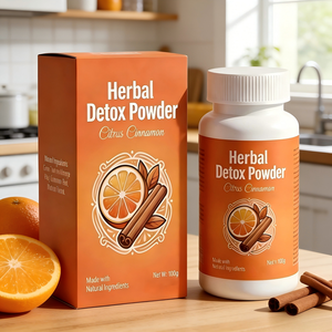 รับผลิตสินค้าภายใต้แบรนด์ของลูกค้า (OEM)  อาหารเสริมบำรุงลำไส้แบบธรรมชาติ ช่วยลดหน้าท้อง ผงดีท็อกซ์สมุนไพรผสมใยอาหารและน้ำส้มสายชูแอปเปิ้ลไซเดอร์ - Product Image 5
