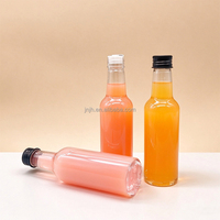 Botol Kemasan Plastik Kosong 175ml untuk Whisky, Vodka, Minuman Keras, Botol Anggur Mini dengan Tutup Ulir