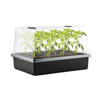 Kit de jardinage d'intérieur A-ONE en plastique PP durable et écologique, plateaux de semis de 1,5 m de haut, couvercles ventilés transparents de 39 cm, pots de pépinière
