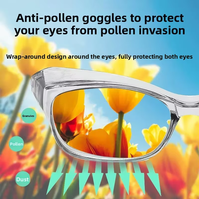 Fashion Anti-Pollen Droplet Anti-Blue Light Goggles HD Anti-Fog Windproof Anti-Sand Full-Edge Protective Glasses Frame SJ 011