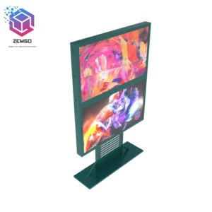 Écran d'affichage numérique pour menu <span class=keywords><strong>de</strong></span> drive-thru à double écran, écran publicitaire LCD sur pied pour extérieur - Product Image 5