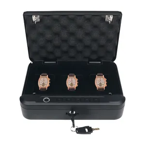 Hot Sale Keyword Fingerprint Safe Aluminium Alloy Storage Watch Box Hard Plastic Watch Case Only Box