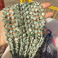 Perles en pierre d'amazonite naturelle facettées de 8 mm en forme de trèfle à quatre feuilles, perles de pierres précieuses, perles de cristal pour la guérison, perles en vrac pour la fabrication de bijoux