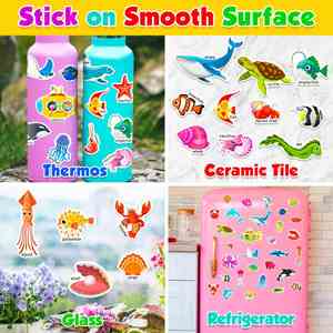 Libros de Pegatinas de Gel Reutilizables con Dibujos Animados de Vehículos, Animales Marinos y el Cuerpo Humano para Niños Pequeños de 1 a 3 Años - Product Image 5