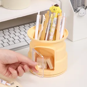 Haixin New Cute Design Plastic Desktop Sundries Storage Box Totate Pen Container Tidying Up Sundries Storage Box