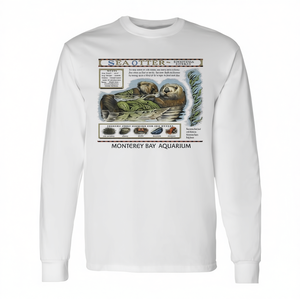 T-shirt à manches longues Sea Otters, design vintage de l'aquarium Monterey Bay - Product Image 2