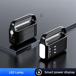 신제품 <span class=keywords><strong>2026</strong></span> 태양광 보조배터리 20000mAh 50000mAh LED 램프 조명 및 내장 케이블 포함, 아웃도어 여행용 - Product Image 5