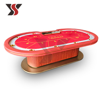 Table de poker Texas moderne de luxe Yu Sheng YS-Texas06, prix d'usine, en bois massif, pour casino, divertissement et jeux d'argent, personnalisable