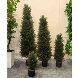 <span class=keywords><strong>Sapin</strong></span> de Noël artificiel <span class=keywords><strong>en</strong></span> cyprès, style tour, décoratif, sur pied, centre de table, <span class=keywords><strong>en</strong></span> plastique, taille 100-200 cm, <span class=keywords><strong>pour</strong></span> mariage - Product Image 6