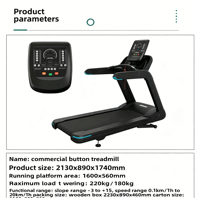 Caminadora Comercial para Gimnasio en Casa con Motor Eléctrico Silencioso, Diseño Amortiguador, Velocidad y Inclinación Ajustables, Modo de Subida