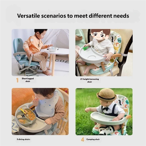 Chaise haute pour bébé portable à profil bas avec hauteur réglable, siège de <span class=keywords><strong>repas</strong></span> pliable pour tout-petit - Product Image 4