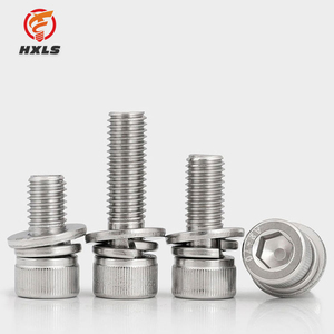 High Quality A2 304 Stainless Steel Hexagon Socket Head Combination <strong>Screws</strong> Various Sizes (M3 M8) Metric Plain 10mm 50mm Sizes - Product Image 2