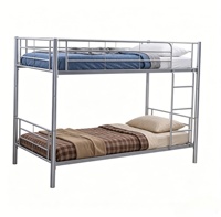 Lit superposé en tube de fer durable, style minimaliste moderne, gain de place, pour adultes et étudiants, utilisation à domicile dans la chambre.