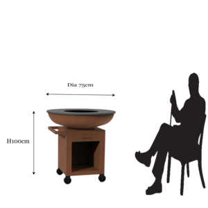 Matériel de jardinage multifonctionnel pour la cour, poêle à <span class=keywords><strong>bois</strong></span> extérieur, foyer en acier Corten, plancha - Product Image 6