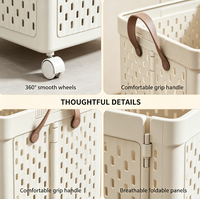 Panier de rangement pliable grande capacité pour vêtements, panier à linge portable pour salle de bain, chambre à coucher, conteneur de rangement domestique