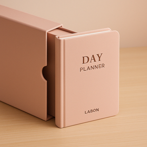 Agenda Diaria A5, Cuaderno de Tapa Dura con Logotipo Personalizado, Juego de Regalo con Caja Protectora y Cinta - Product Image 4