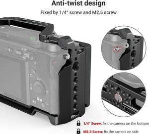 <span class=keywords><strong>Cage</strong></span> <span class=keywords><strong>Smallrig</strong></span> avec poignée en silicone et sabot froid pour Sony A6100, A6300, A6400 -3164 - Product Image 4