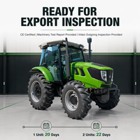 Tracteur agricole diesel 110 ch 4x4 avec cabine climatisée pour l'agriculture