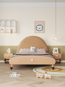 Bonne vente cadre Queen Size lits en bois lit simple lit de dessin animé mignon très adapté aux enfants enfants - Product Image 2