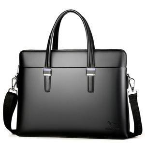 Mới đơn giản dập nổi máy tính xách tay cặp lớn PU da cặp với dây kéo đóng cửa da mềm cho công việc - Product Image 1
