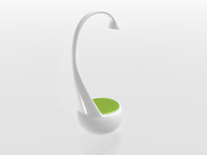 Y666 mobilier de salon public chaise cygne FRP haute qualité jardin balcon loisirs chaise unique tabouret bureau commercial fauteuils - Product Image 2