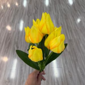 <span class=keywords><strong>Tulipanes</strong></span> artificiales de tacto real Decoración de floristería realista hecha a mano para el Día de San Valentín Graduación de Acción de Gracias Día DE LA Madre - Product Image 4