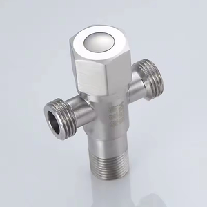 Válvula Angular de 2 Vías de Acero Inoxidable SUS304 Moderna, Válvula de Cierre de Doble Salida para Inodoro, Bidé, Baño, Cocina, Venta al por Mayor de Fábrica - Product Image 1