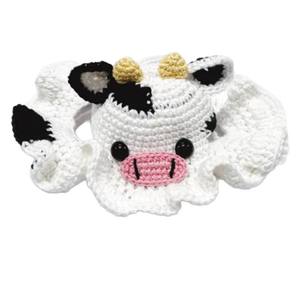 Accessoires pour animaux de compagnie en gros : Bonnet amusant en forme de grenouille de dessin animé, cache-cou et cache-oreilles en crochet, cache-cou tricoté pour chiens Teddy et chats - Product Image 5