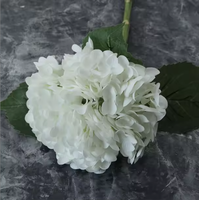 Hydrangées artificielles de haute qualité, toucher réaliste, en latex, grande tête, vert et blanc, fleurs d'hortensia pour décoration de mariage