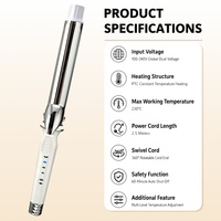 Plancha de Pelo Torlin de Doble Función con Calentamiento PTC y Pantalla LED, con Ajustes de Calor para Uso en Hoteles y Hogares