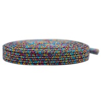 Lacets Weiou 6 mm jaunes, bleu clair, violets, plats, en fil métallique, lacets élastiques à transfert thermique, adaptés aux cordons de serrage