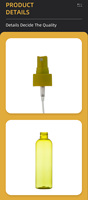Bouteille cosmétique vide en PET de 200 ml, ronde, avec pompe pulvérisatrice, sérigraphiée, pour masque facial de luxe, OEM