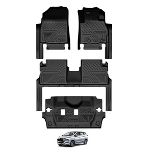 พรมปูพื้นรถยนต์แบบเต็มชุด 4 ชิ้น หนา 3 มม. รุ่นใหม่ล่าสุด หรูหรา 5D TPE กันลื่น กันน้ำ ออกแบบพิเศษสำหรับรถยนต์มิตซูบิชิ เอ็กซ์แพนเดอร์ ปี 2023 - Product Image 1