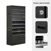 Présentoir de sol pour tabac et cigarettes pour station-service, modèle publicitaire verrouillable avec tiroir