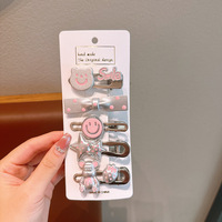 Barrettes pour cheveux de fille, motif chaton mignon, en plastique, faites à la main, dessin animé, accessoires pour franges de bébé