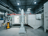 Línea de Producción de Recubrimiento de Motores Controlada por PLC, Cabina de Pulverización de Polvo Semiautomática con Horno de Recubrimiento en Polvo, Equipo de Pintura