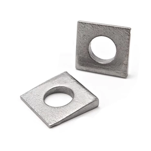 Rondelles carrées biseautées, cales métalliques pour nivellement, en acier au carbone galvanisé, prix usine OEM - Product Image 1