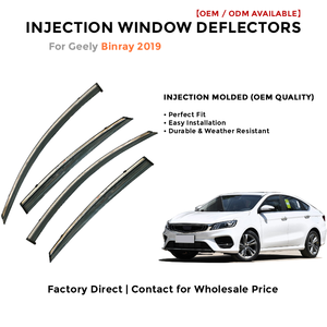 Injection Window Deflectors for Geely Binray 2019 Rain Guards Side Window Visor Wind Deflector Auto Accessories - Product Image 2