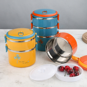 Fiambreras redondas de acero inoxidable Tiffin Bento para niños apilables Hongyuan - Product Image 4