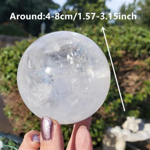 Venta al por Mayor de Esferas de Cristal HOLA Naturales, Bolas de Cristal Fantasma Blancas Pulimentadas de 4-7cm, Esfera Curativa para Decoración del Hogar, Meditación y Feng Shui - Product Image 3
