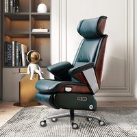 Fauteuil de Direction Ergonomique de Luxe en Maille, Moderne, pour PDG, Inclinable, Grand Modèle, en Cuir Réglable, avec Fonction Inclinaison Électrique, Structure en Bois, Personnalisable