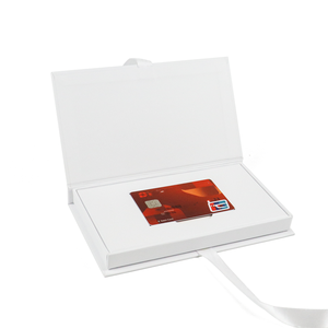 Gold Hot Stamping Logo Custom White Paper Creditcard With Magnetic Packaging Gift Box for Credit Card Slide - Product Image 5