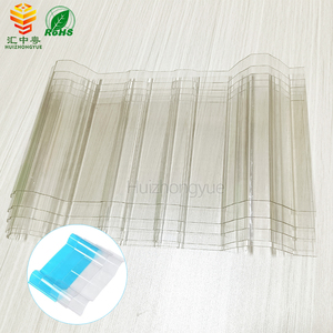 Plaques de toiture en <span class=keywords><strong>polycarbonate</strong></span> transparent ondulé solide pour carport, couverture de tuiles en FRP, panneau en plastique pour serre - Product Image 1