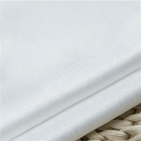 Tissu sergé chevron en coton blanc 100/2, matière anti-plis à l'ammoniaque liquide pour chemises professionnelles